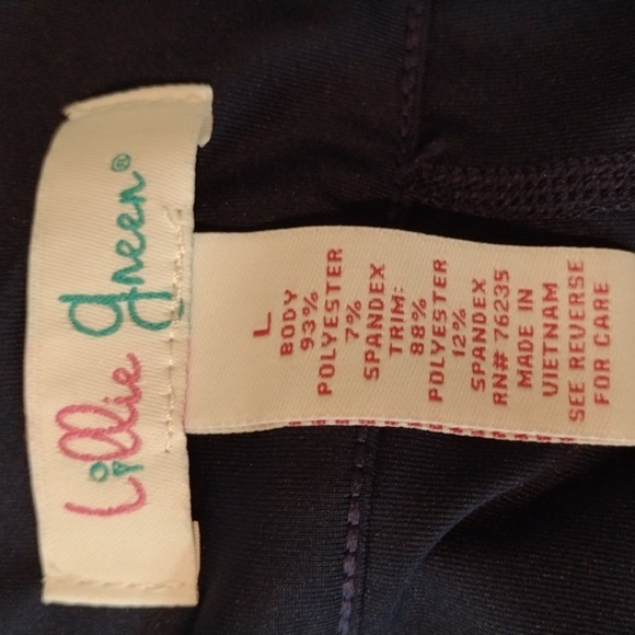 Lillie Green Navy Blue Ribbed Skort Size L - Picture 5 of 6